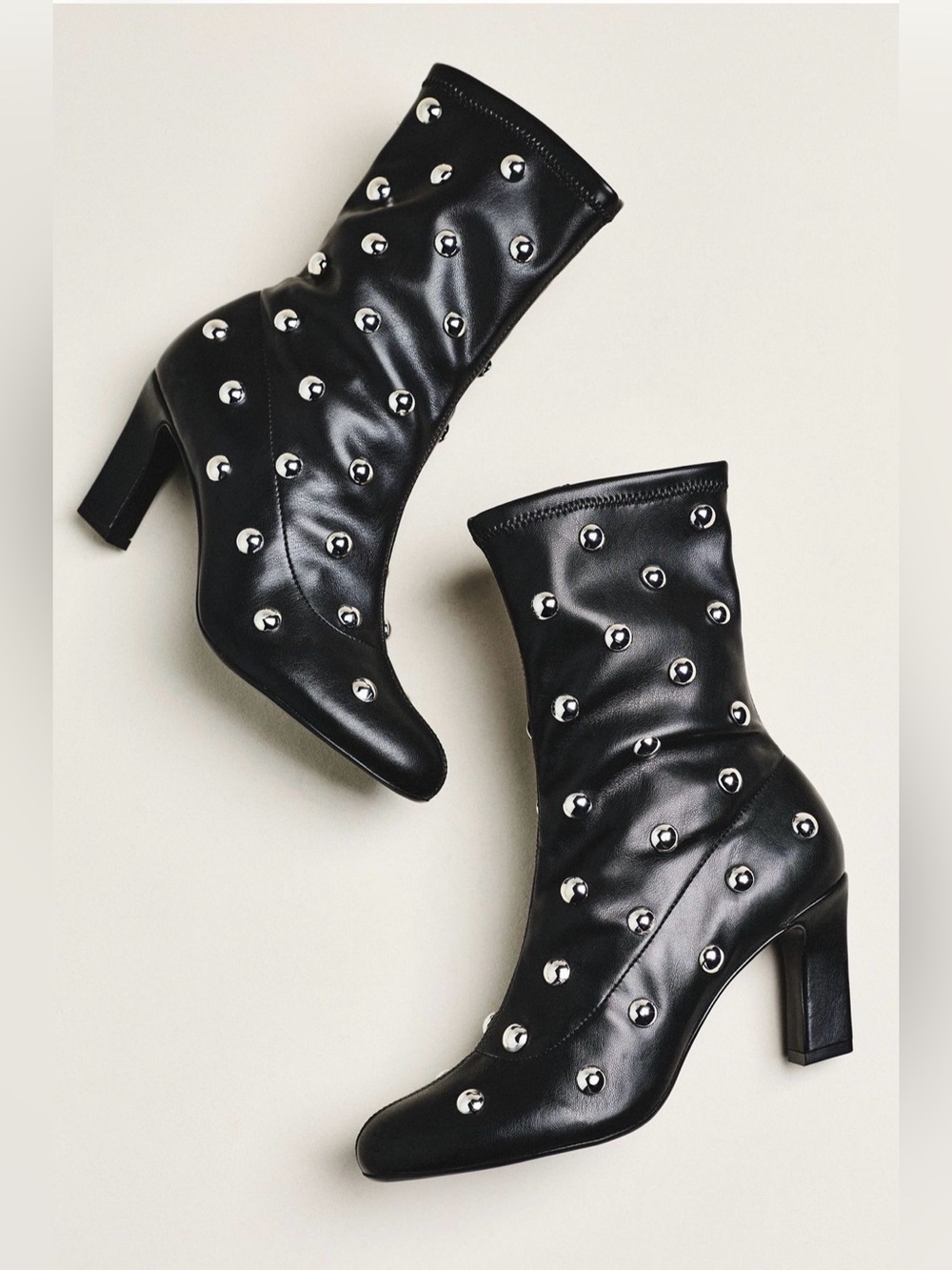 Anthropologie Maeve Studded Stretch Ankle Boots